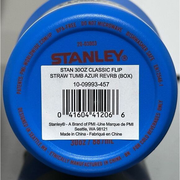 Stanley Ice Flow Flip Straw Tumbler 30oz, AZURE BLUE REVERB - Picture 4 of 4